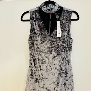 Aqua Velvet Mini Dress